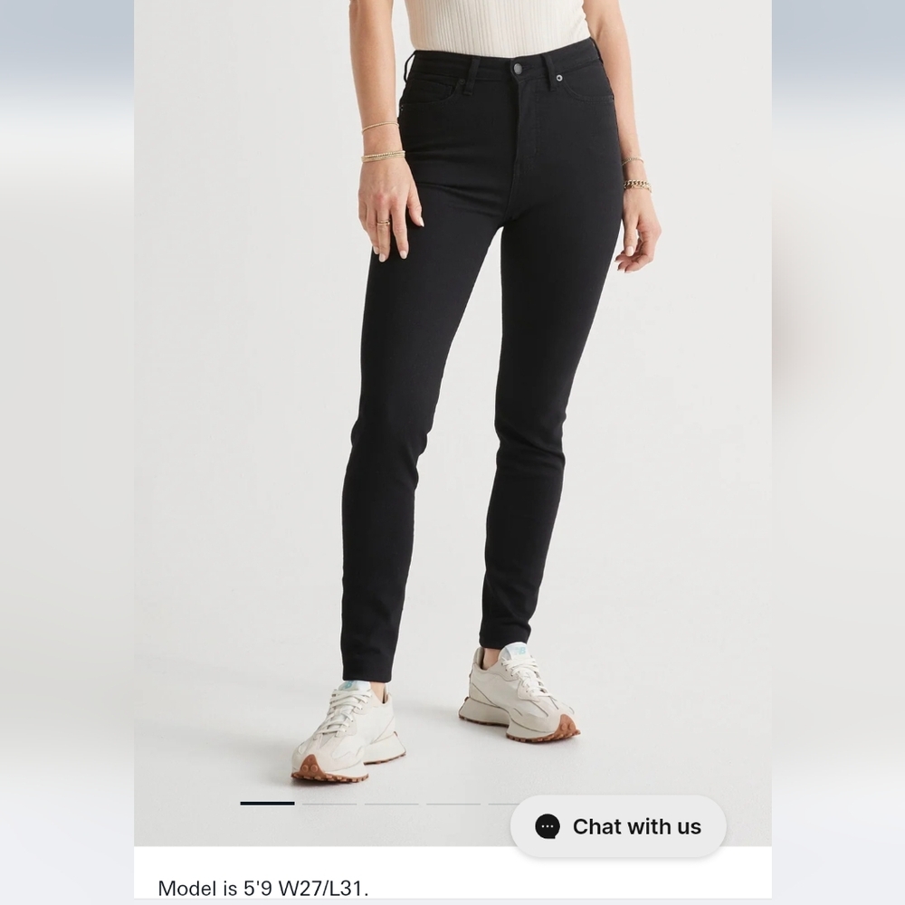 DU/ER black skinny jeans